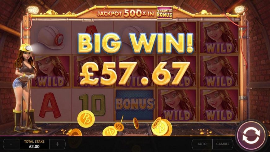 Screenshot videoslot slotmachine Paddy’s Lucky Mine