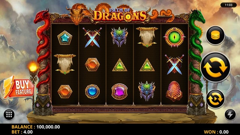 Screenshot videoslot Path of Dragons