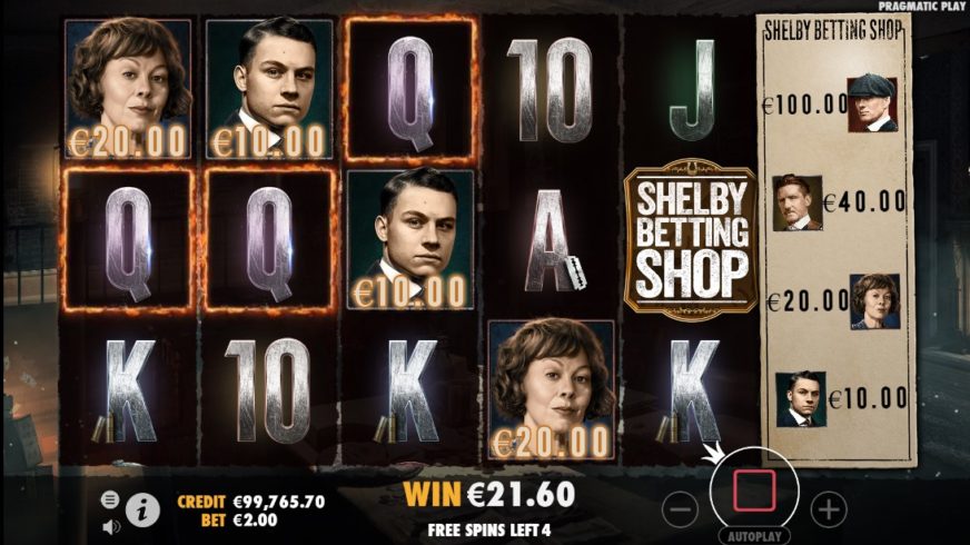 Screenshot videoslot slotmachine Peaky Blinders