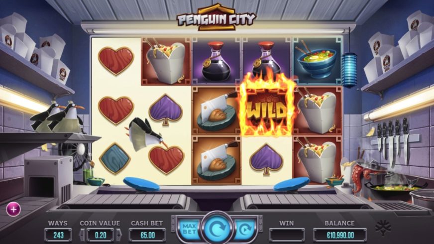 Screenshot videoslot slotmachine Penguin City