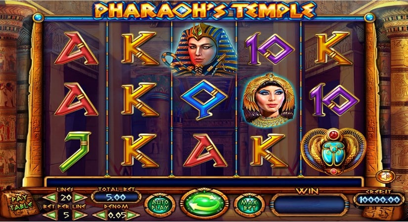 Screenshot videoslot Pharaohs Temple