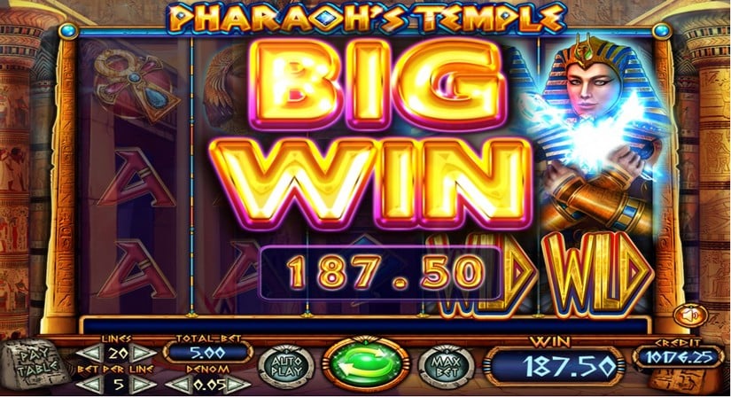 Screenshot videoslot slotmachine Pharaohs Temple