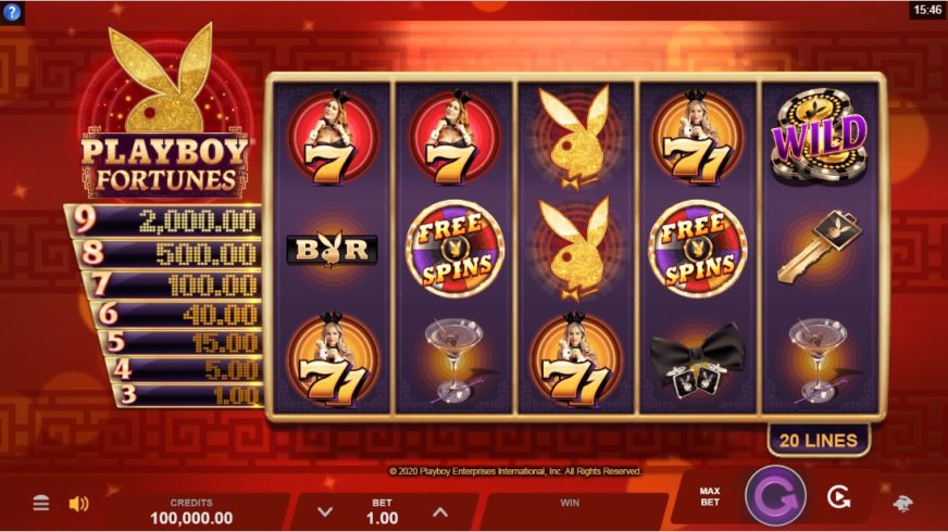 Screenshot videoslot Playboy Fortunes