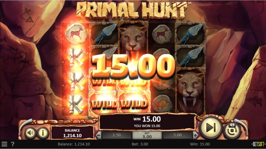 Screenshot videoslot slotmachine Primal Hunt