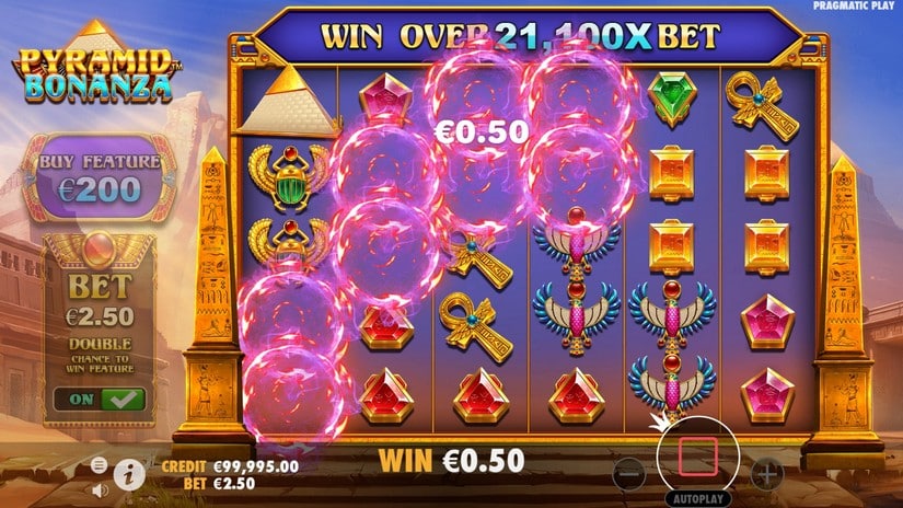 Screenshot videoslot slotmachine Pyramid Bonanza