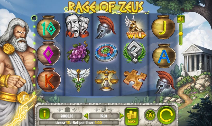 Screenshot videoslot Rage of Zeus