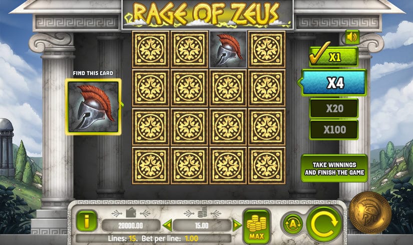 Screenshot videoslot slotmachine Rage of Zeus