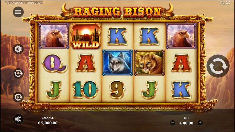 Screenshot videoslot Raging Bison