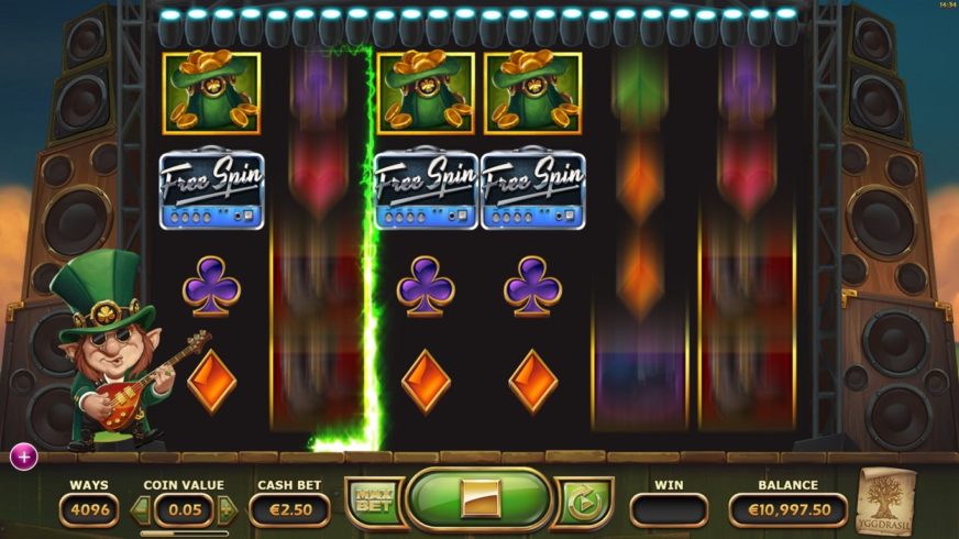 Screenshot videoslot slotmachine Rainbow Ryan