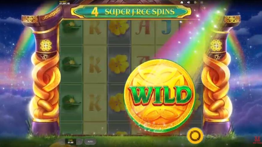 Screenshot videoslot slotmachine Rainbow Jackpots Power Lines