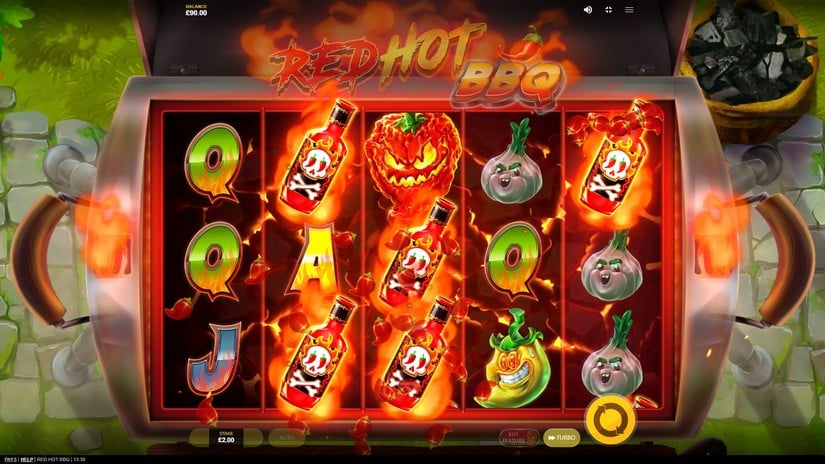 Screenshot videoslot slotmachine Red Hot BBQ