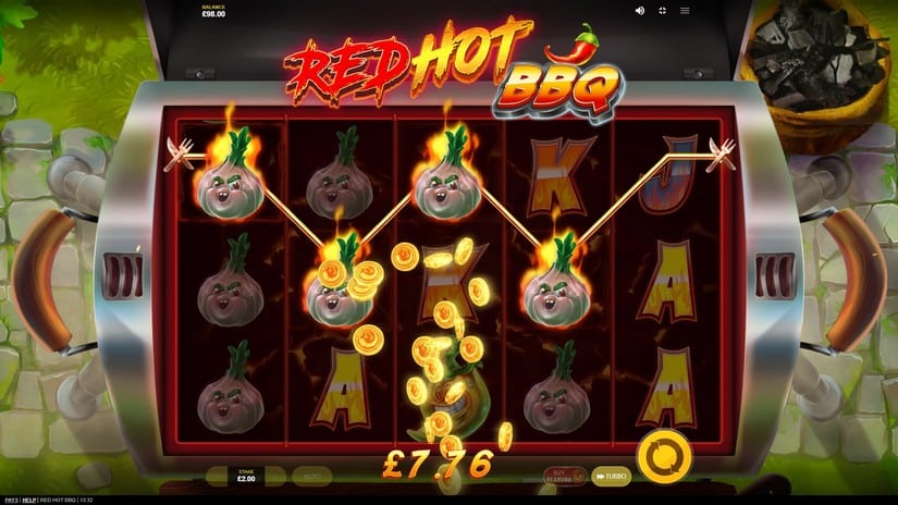 Screenshot videoslot slotmachine Red Hot BBQ