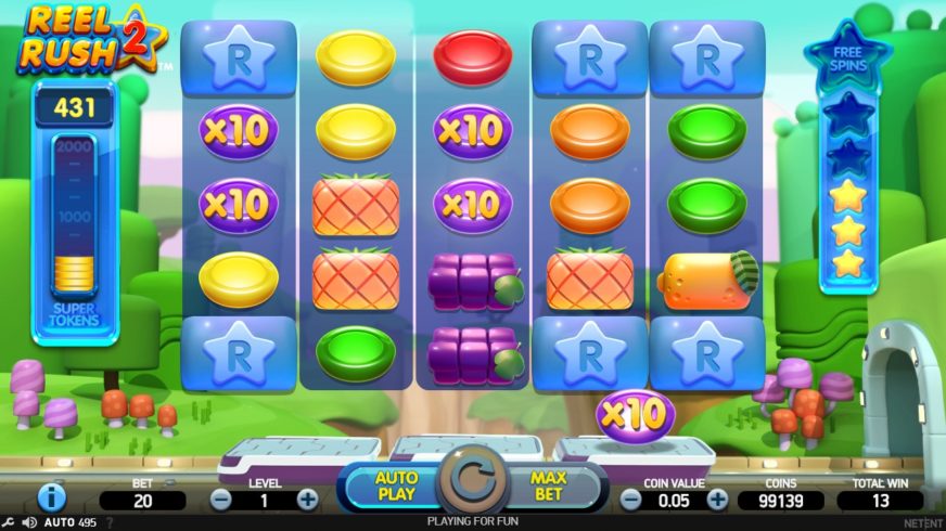 Screenshot videoslot slotmachine Reel Rush 2