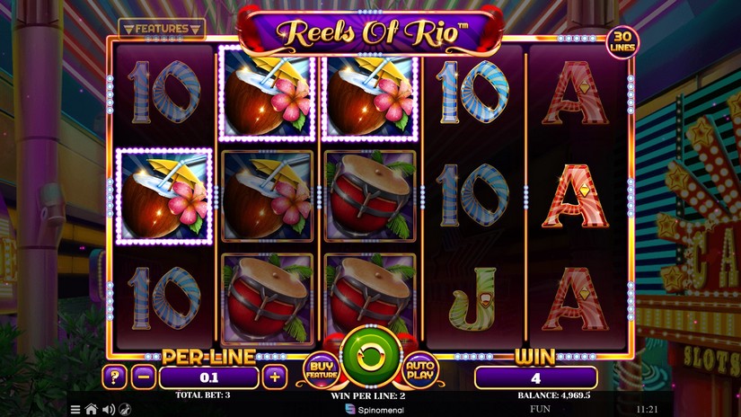 Screenshot videoslot slotmachine Reels Of Rio