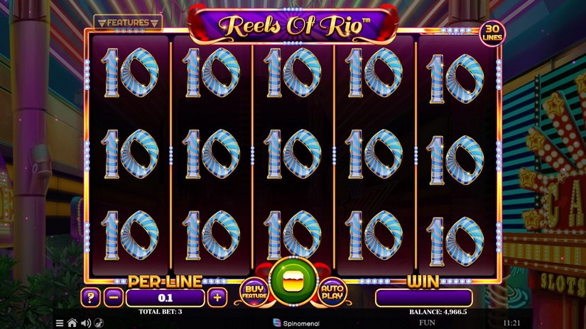 Screenshot videoslot slotmachine Reels Of Rio