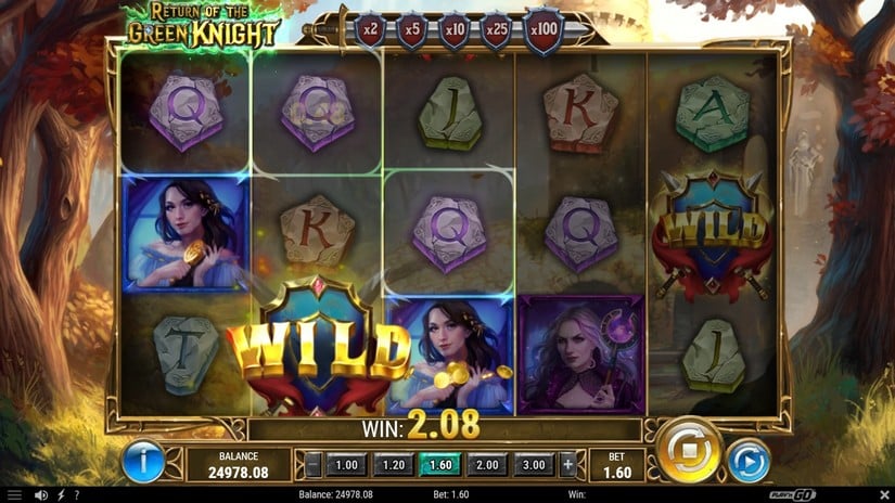 Screenshot videoslot slotmachine Return of the Green Knight