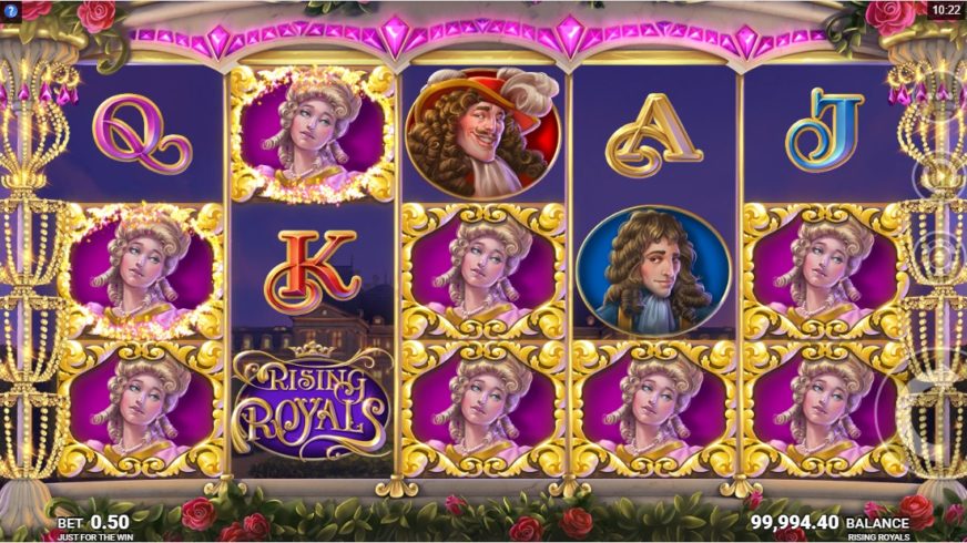 Screenshot videoslot slotmachine Rising Royals