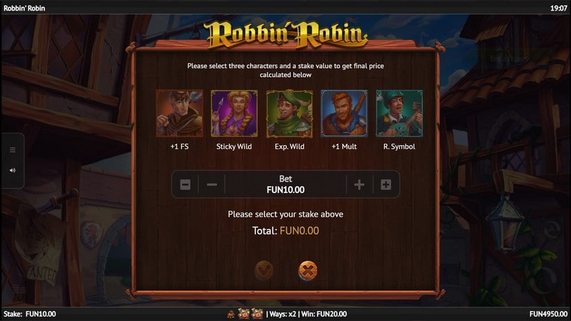 Screenshot videoslot slotmachine Robbin Robin