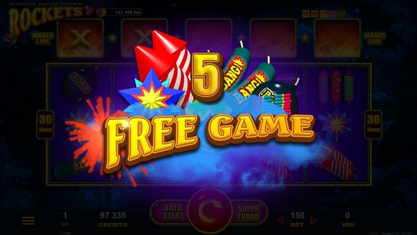 Screenshot videoslot slotmachine Rockets