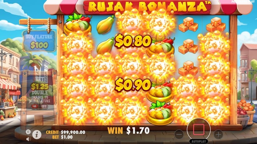 Screenshot videoslot slotmachine Rujak Bonanza