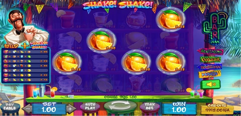 Screenshot videoslot slotmachine Shake! Shake!