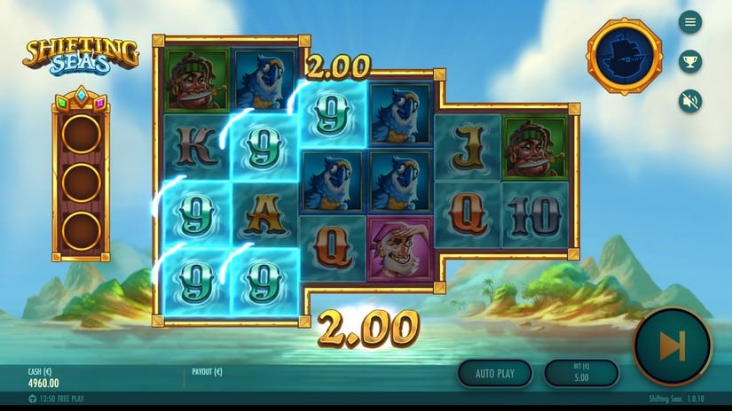 Screenshot videoslot slotmachine Shifting Seas