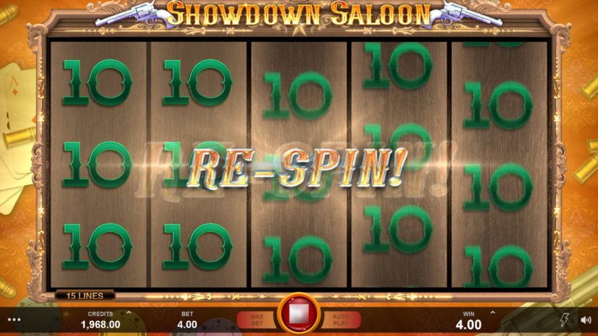 Screenshot videoslot slotmachine Showdown Saloon