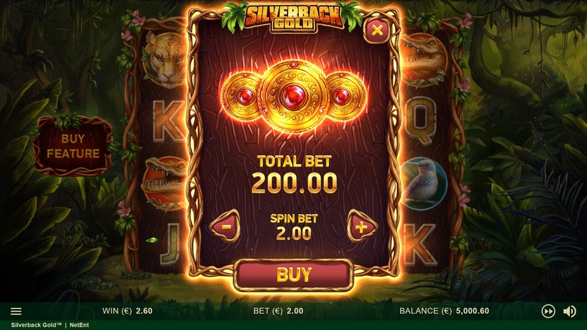 Screenshot videoslot slotmachine Silverback Gold