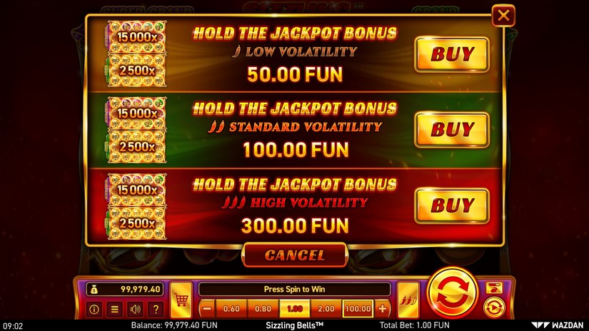 Screenshot videoslot slotmachine Sizzling Bells™