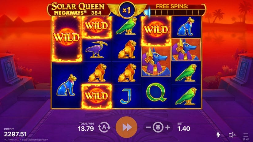 Screenshot videoslot slotmachine Solar Queen Megaways