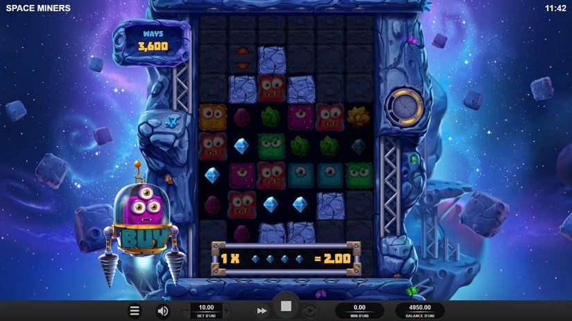 Screenshot videoslot slotmachine Space Miners