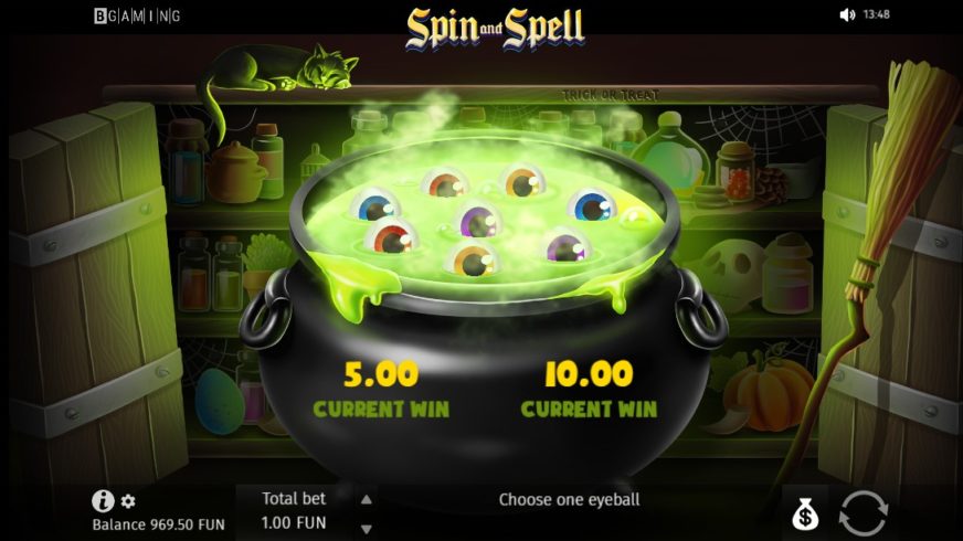 Screenshot videoslot slotmachine Spin and Spell