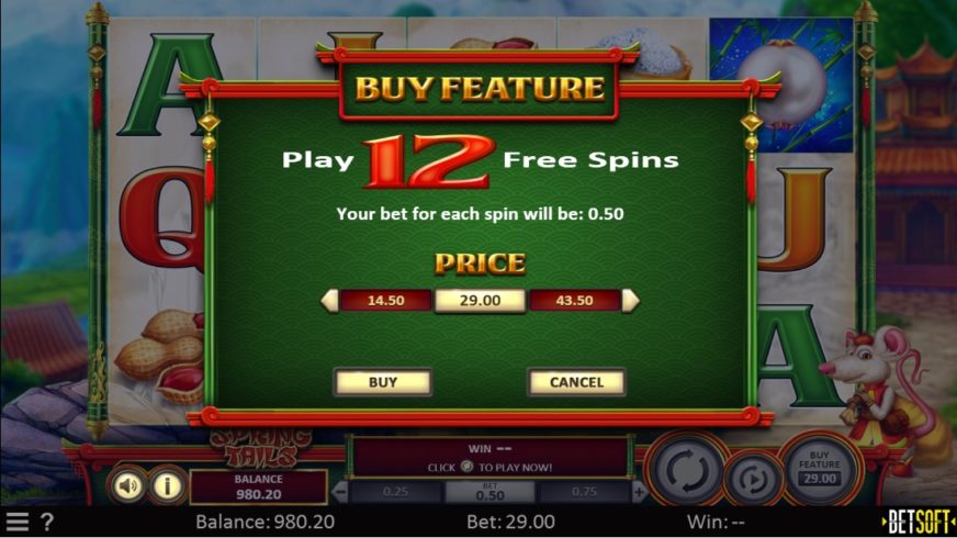 Screenshot videoslot slotmachine Spring Tails