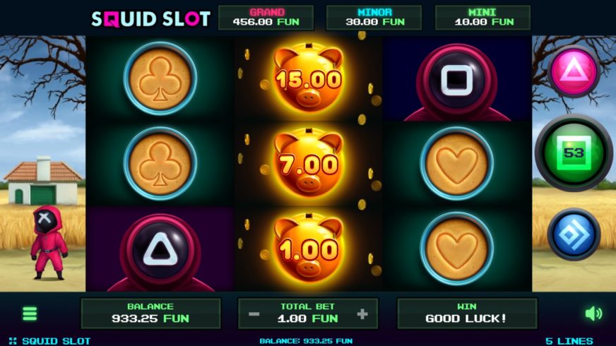 Screenshot videoslot slotmachine Squid Slot