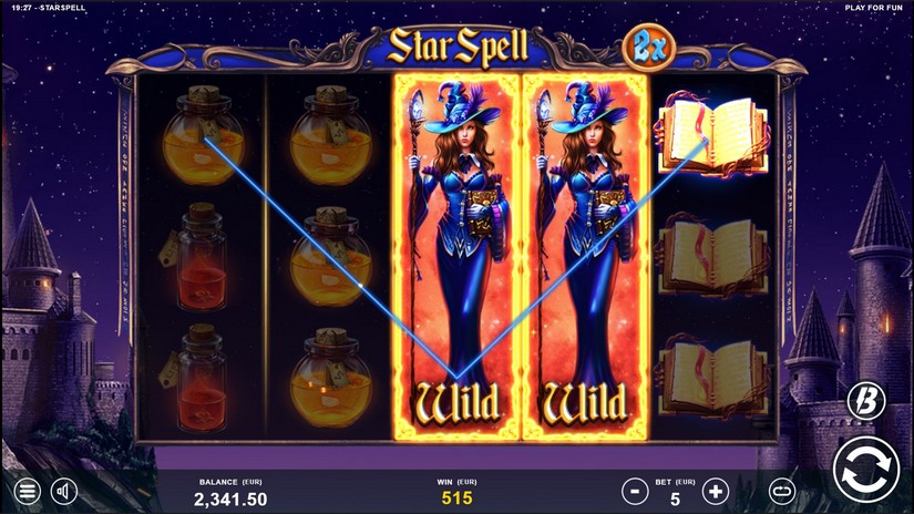 Screenshot videoslot slotmachine Star Spell