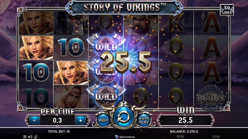 Screenshot videoslot slotmachine Story Of Vikings