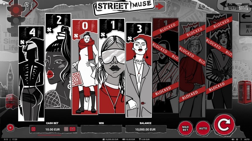 Screenshot videoslot Street Muse