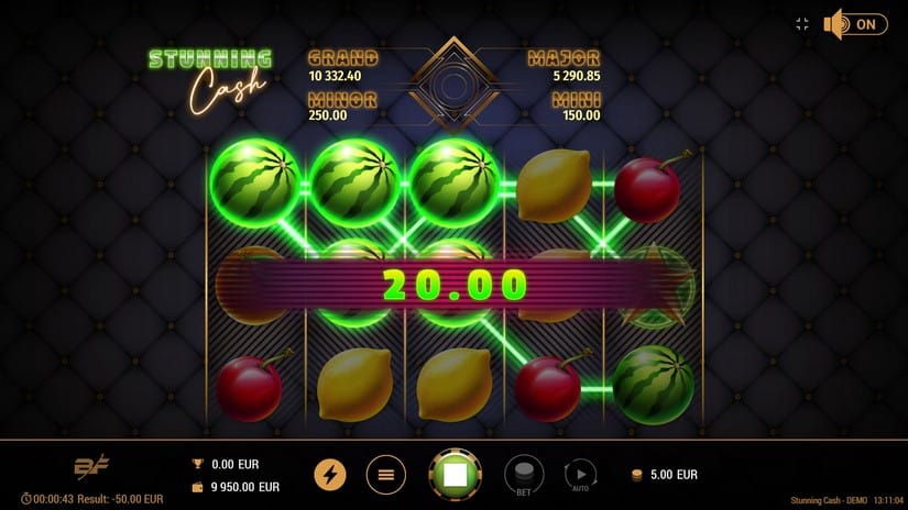 Screenshot videoslot slotmachine Stunning Cash