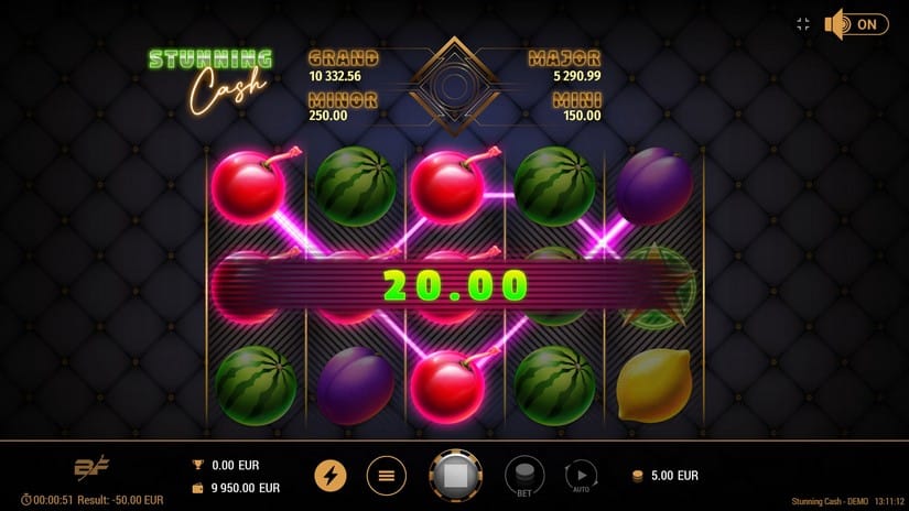 Screenshot videoslot slotmachine Stunning Cash