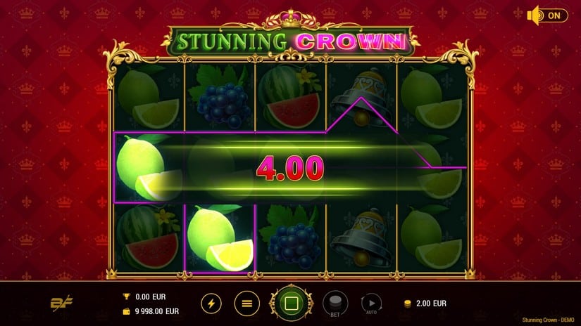 Screenshot videoslot slotmachine Stunning Crown