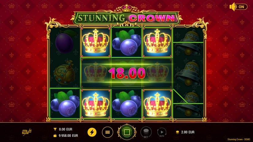 Screenshot videoslot slotmachine Stunning Crown