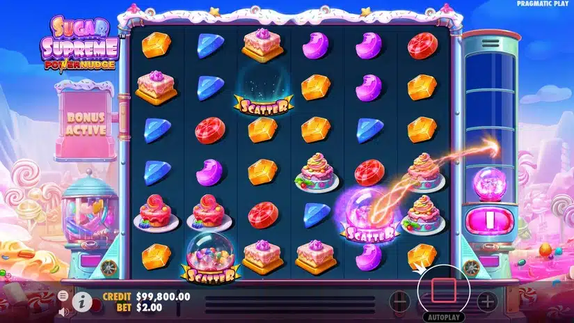 Screenshot videoslot slotmachine Sugar Supreme Powernudge