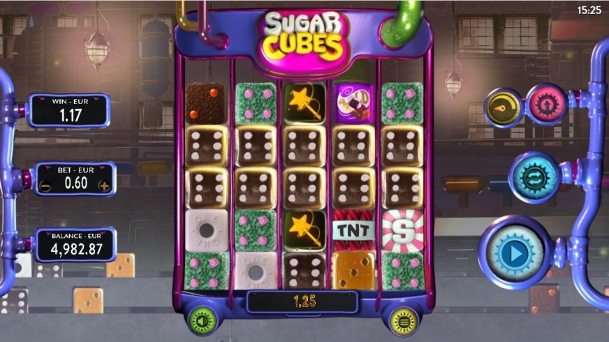 Screenshot videoslot slotmachine Sugar Cubes