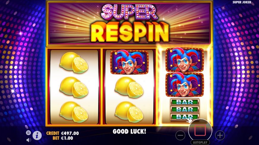 Screenshot videoslot slotmachine Super Joker