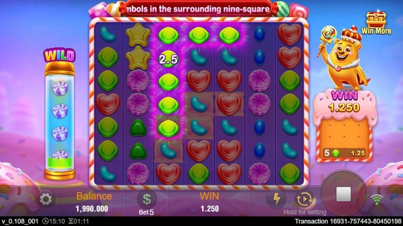 Screenshot videoslot slotmachine Sweet Land