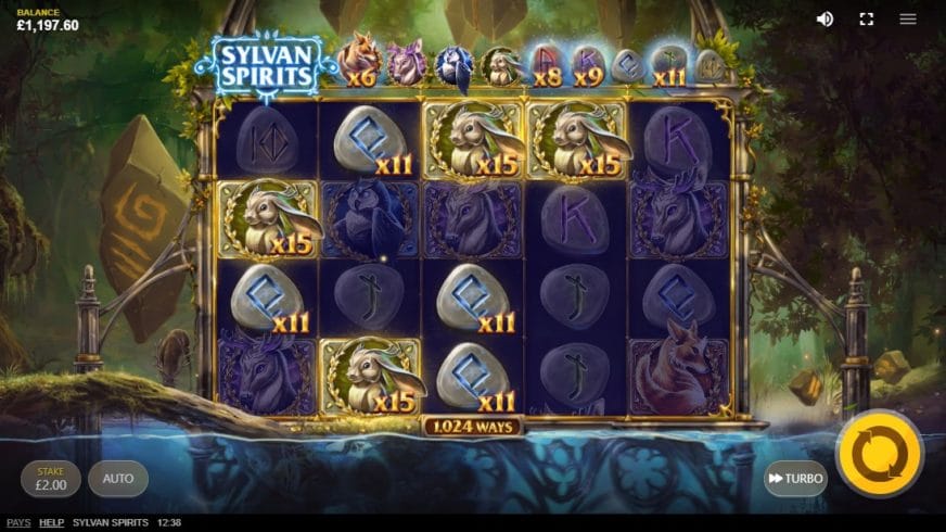 Screenshot videoslot slotmachine Sylvan Spirits