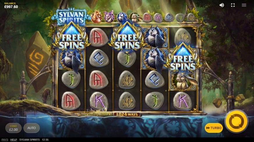 Screenshot videoslot slotmachine Sylvan Spirits