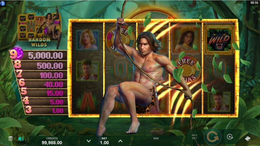 Screenshot videoslot slotmachine Tarzan and the Jewels of Opar