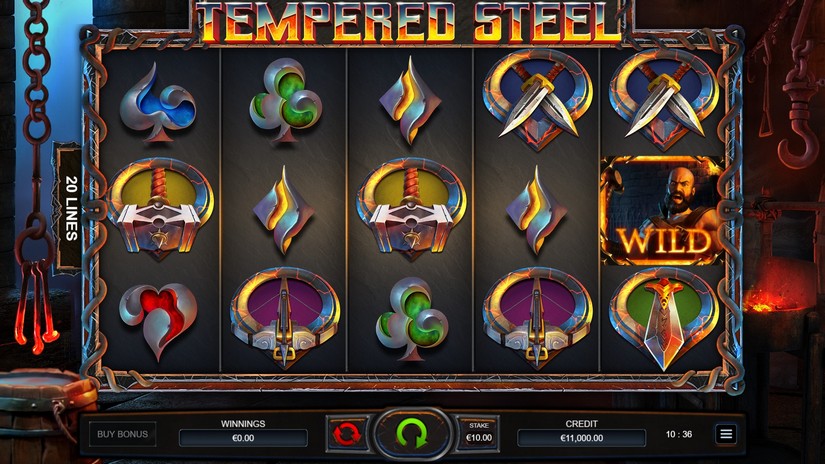 Screenshot videoslot Tempered Steel