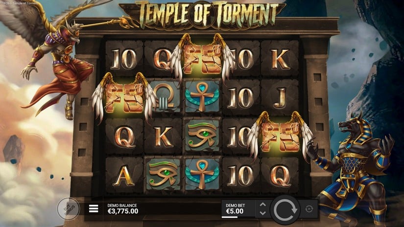 Screenshot videoslot slotmachine Temple of Torment